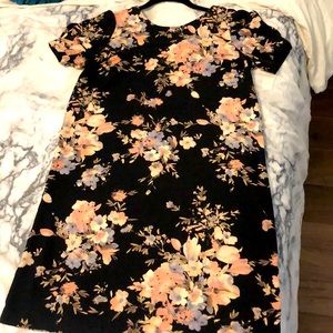 Floral black dress